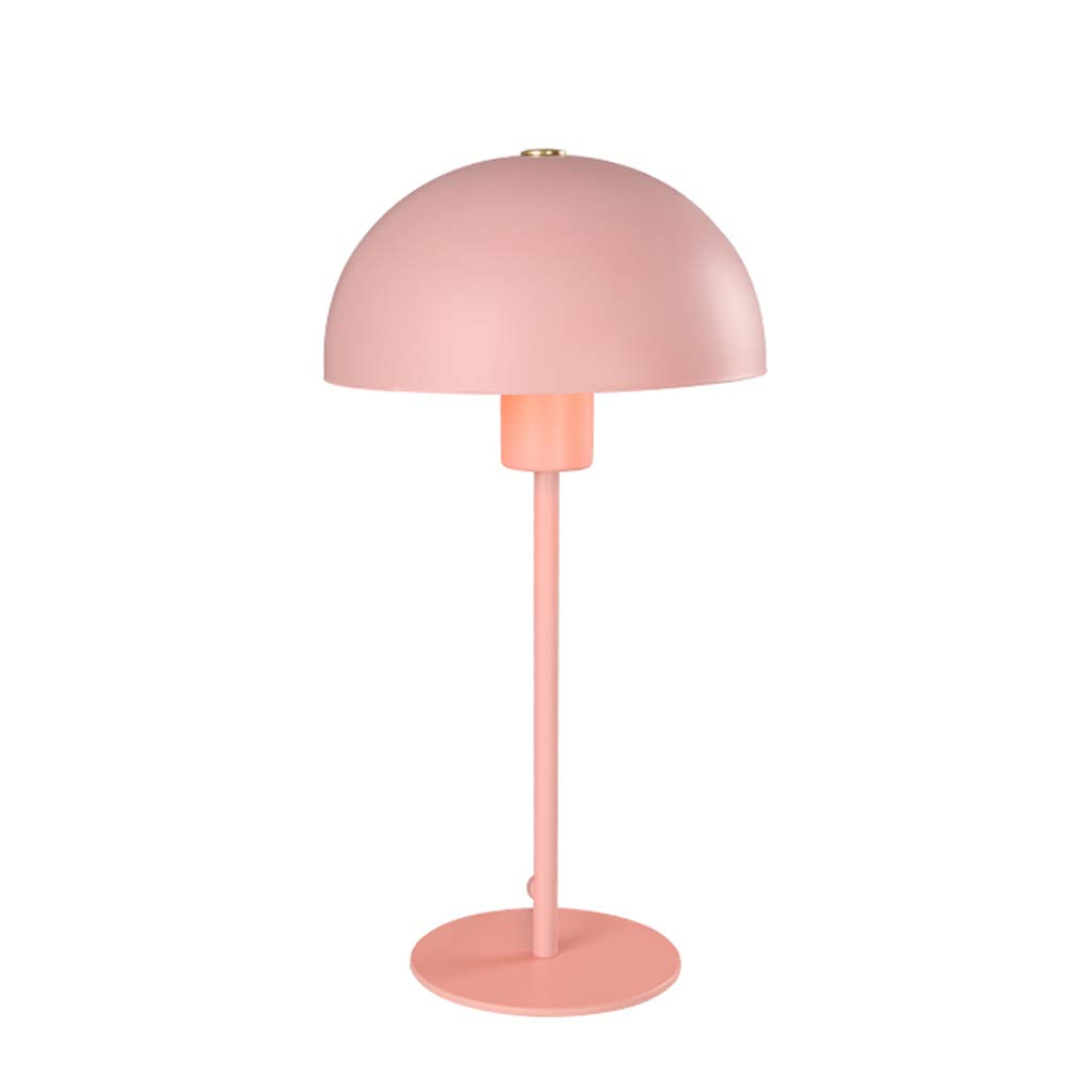 Nordic Modern Macarons Table Lamp - Iron Desk Light for Bedroom, Living Room, Nightstand | Pink Decorative Reading Lamp for Cozy Ambiance & Bedside Lighting