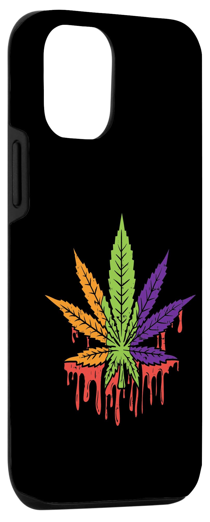 Scary Weed Cannabis Leaf iPhone 12/12 Pro Case - Halloween Horror Phone Cover for 420 & Spooky Season (Perfect for Halloween Parties, Cannabis Enthusiasts & Unique Gift Ideas)