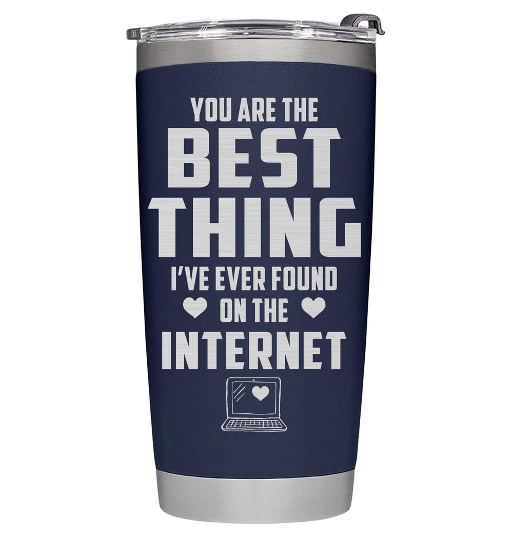 Funny 20oz Tumbler for Men - Insulated Coffee Cup with Lid & Straw - Perfect Gift for Husband, Boyfriend, Dad | Office Use, Gym, Travel & Daily Commute
