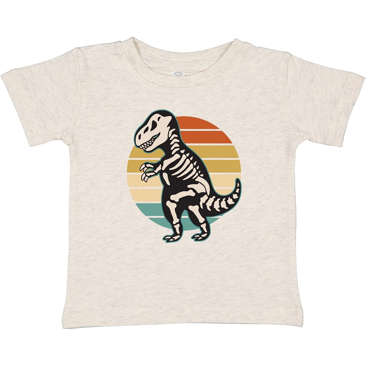 Inktastic Dinosaur Skeleton Halloween Baby T-Shirt | Cute Dino Print Cotton Tee for Infants & Toddlers | Perfect for Halloween Costumes, Birthday Parties & Everyday Play