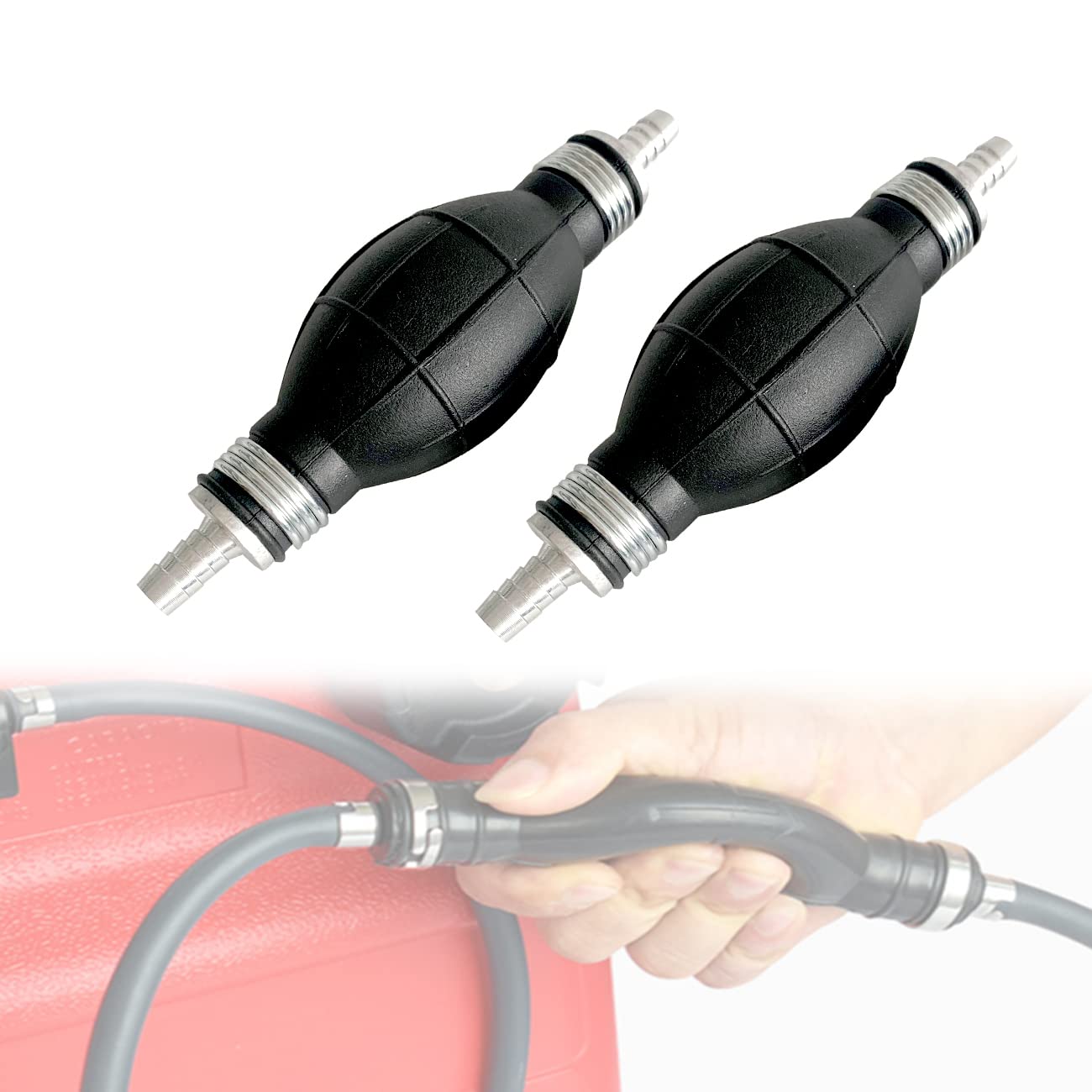 Universal Marine Outboard Fuel Line Primer Bulb - Durable Rubber Fuel Pump Bulb for Boats, Cars & Motorcycles | Perfect for Marine Engines, Small Vehicles & Outdoor Power Equipment