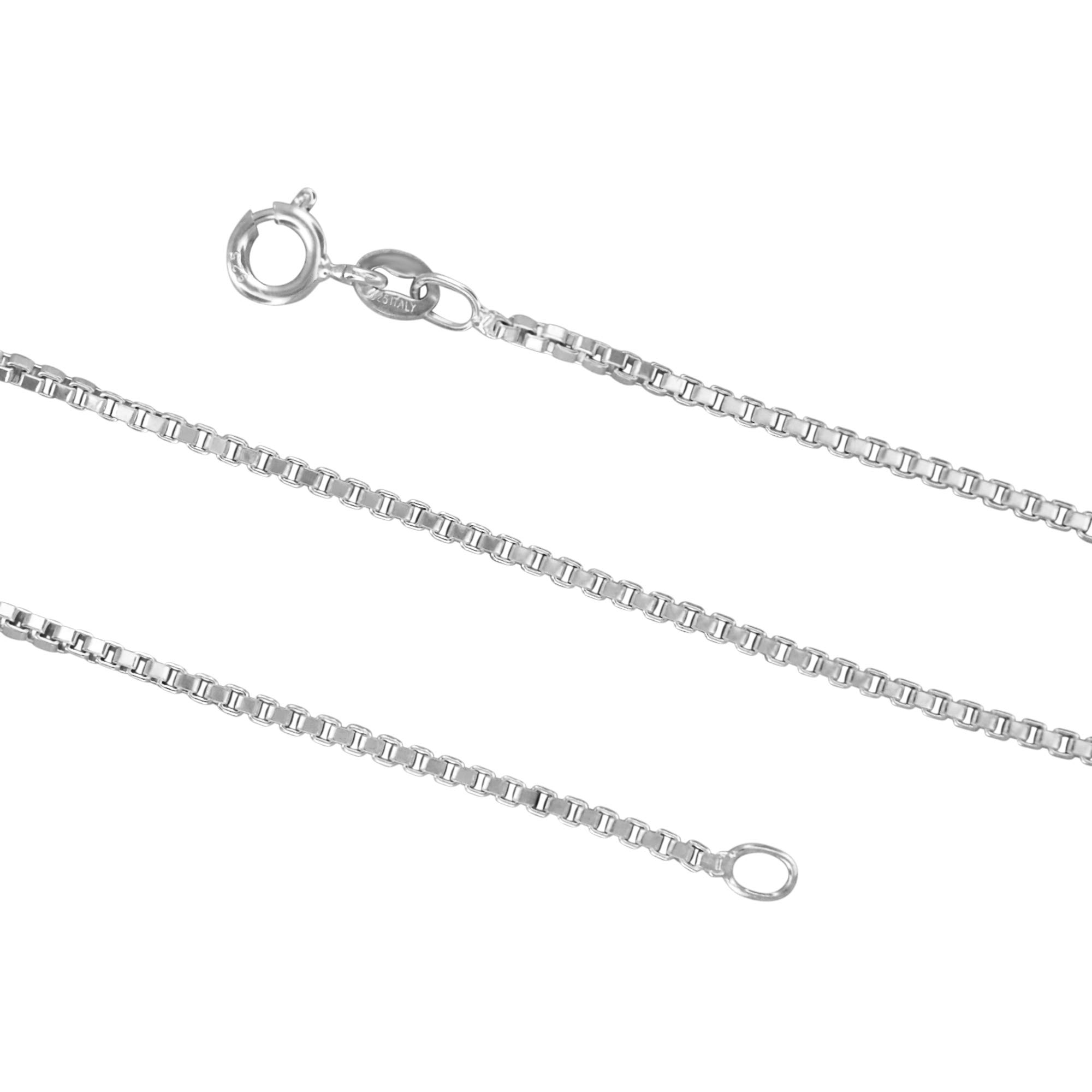 1.5mm Sterling Silver Box Chain Necklace for Men & Women - 16-30 Inch Adjustable Hawaiian Jewelry - Hypoallergenic Nickel-Free Gift for Everyday Wear & Special Occasions