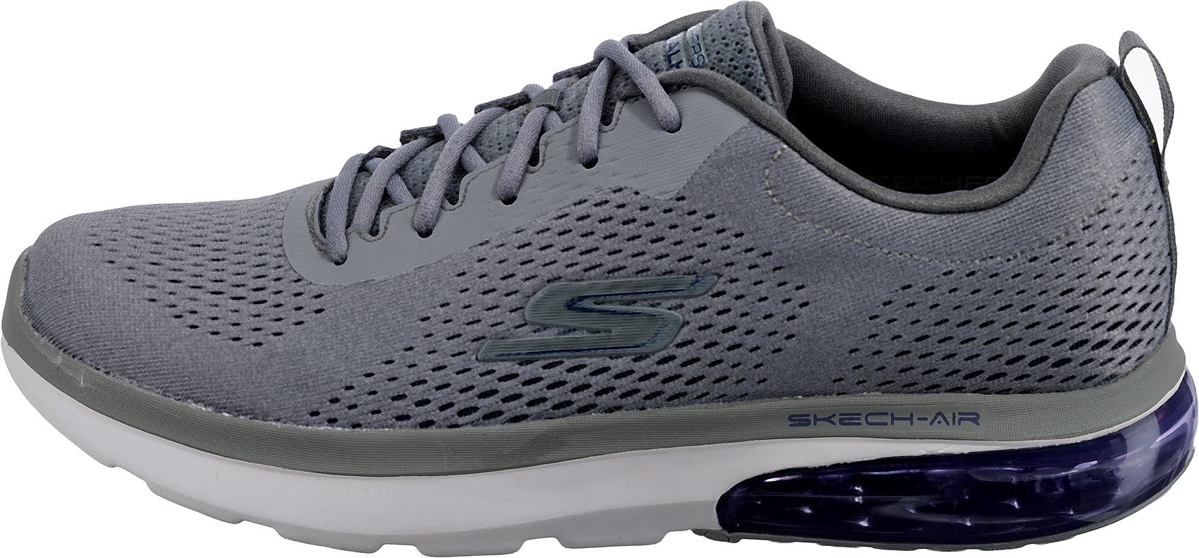 Skechers Men's Go Walk Air 2.0 Lightweight Walking Shoes - Comfortable Slip-On Sneakers for Men - Grey (Size 7.5 M) - Ideal for Walking, Travel & Everyday Wear