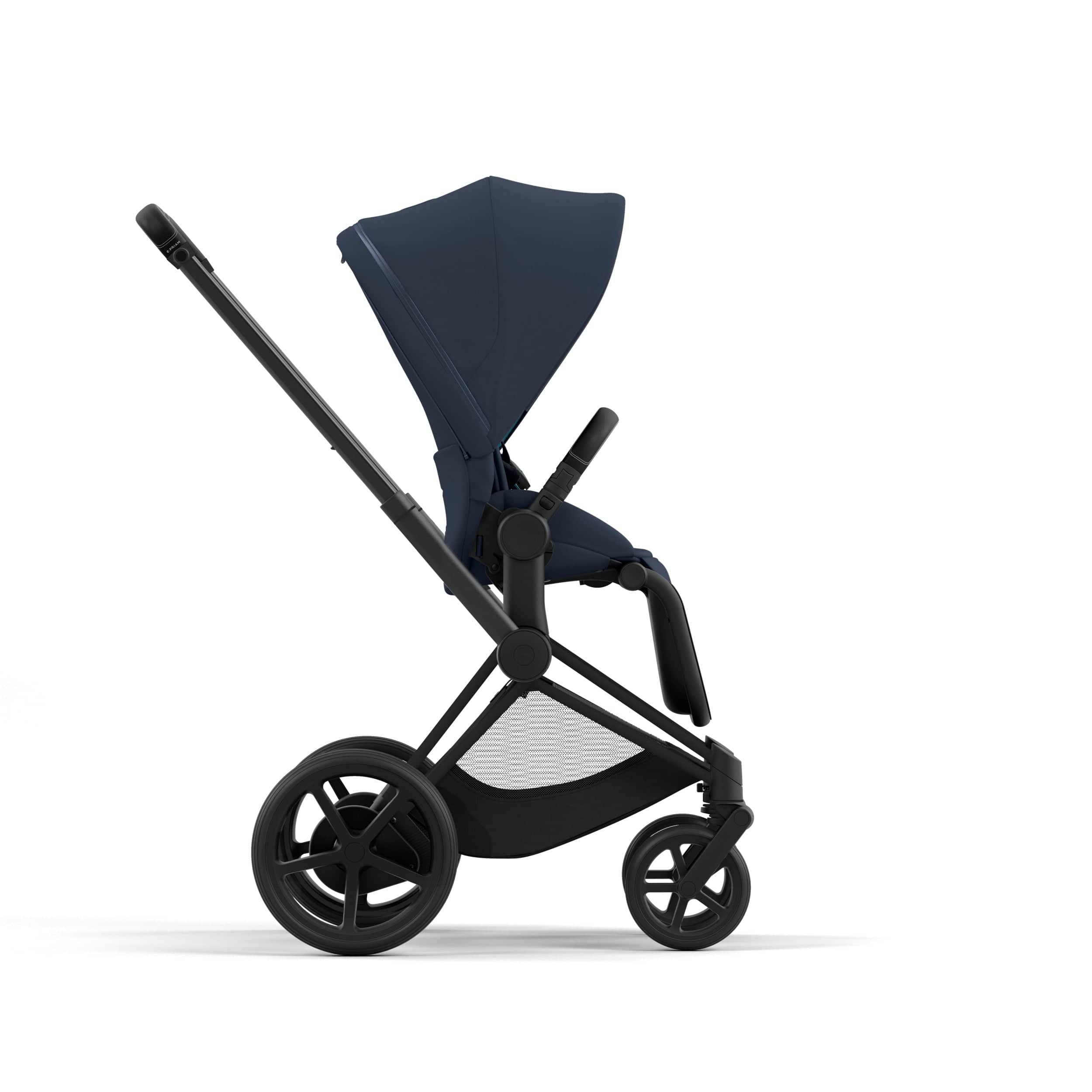Cybex ePriam 2 Complete Stroller in Matte Black - Premium Baby Stroller with Adjustable Seat & Large Storage Basket | Perfect for Urban Walks, Shopping & Travel