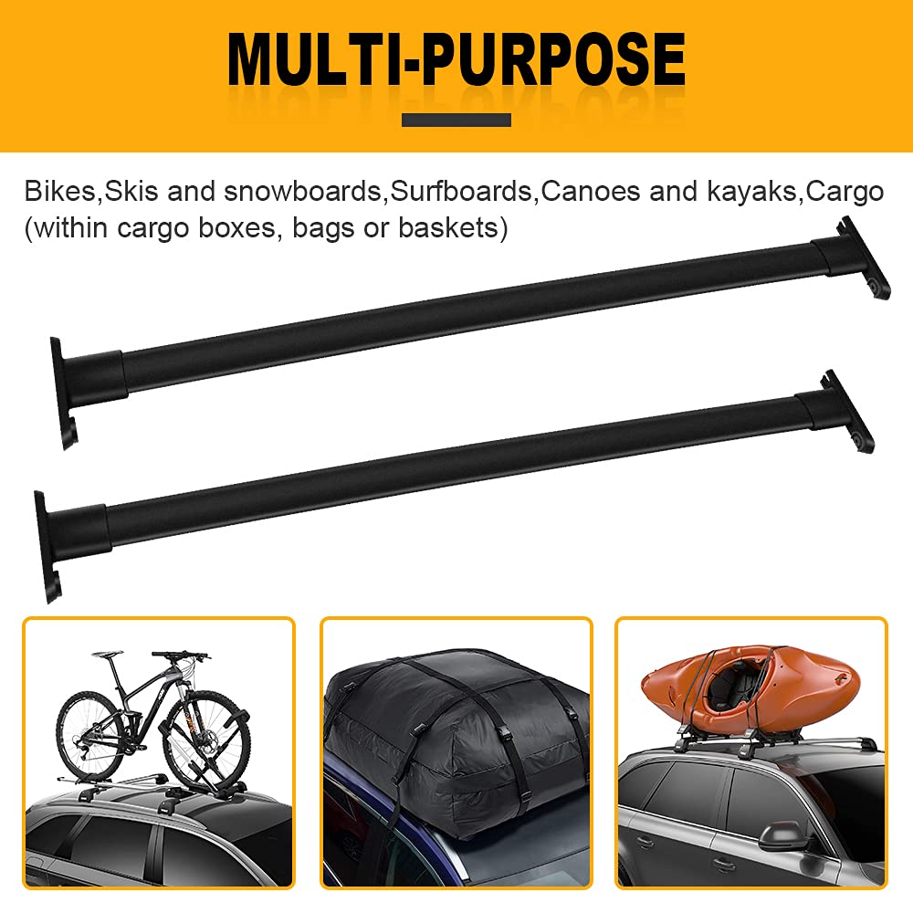 OCPTY Black Aluminum Roof Rack Crossbars Cargo Carrier for Ford Explorer 2011-2015 - Heavy Duty Luggage Rack for SUV | Perfect for Camping, Road Trips & Outdoor Adventures