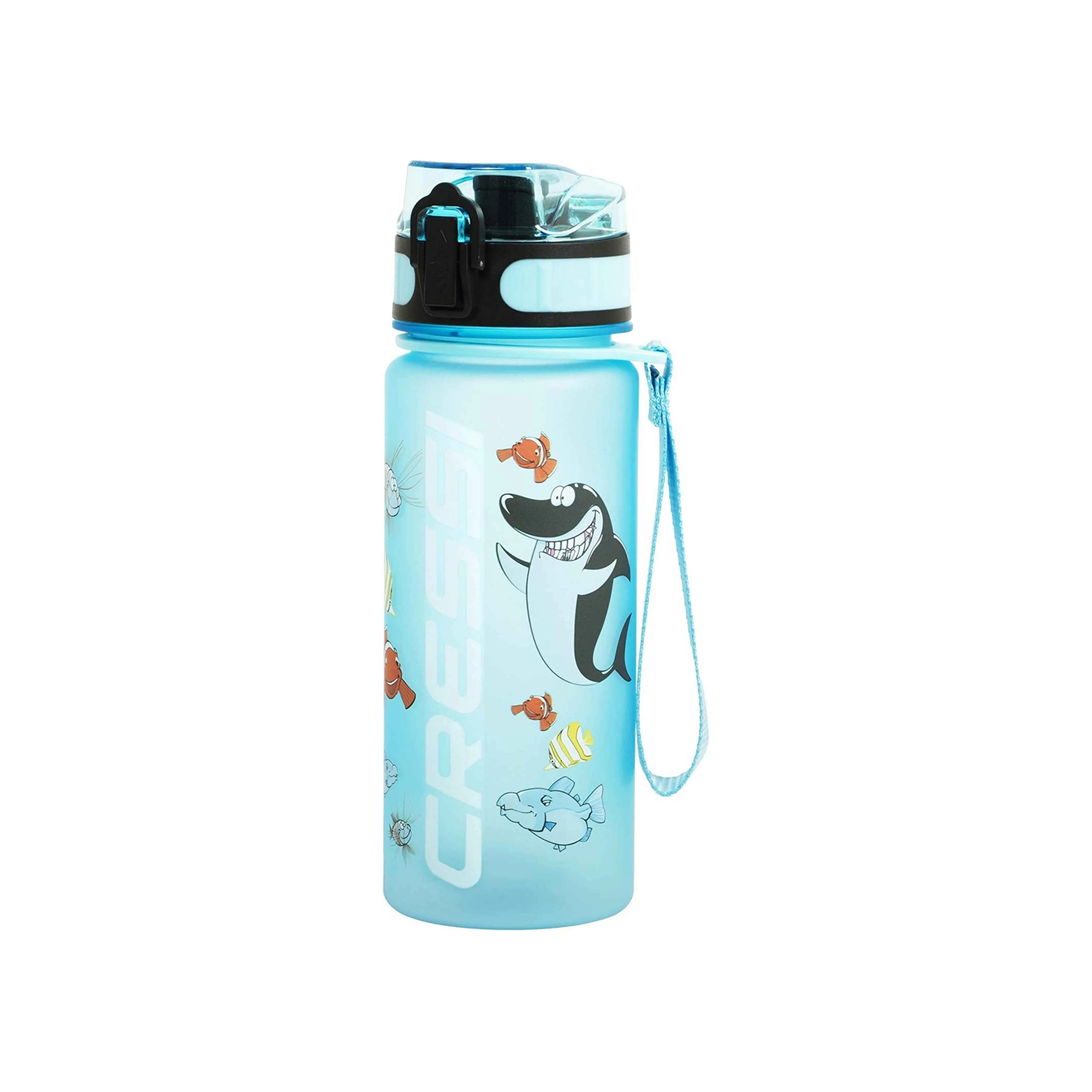 Cressi H2O Frosted Water Bottle for Kids - BPA Free, Leak Proof, Durable for School, Sports & Outdoor Activities