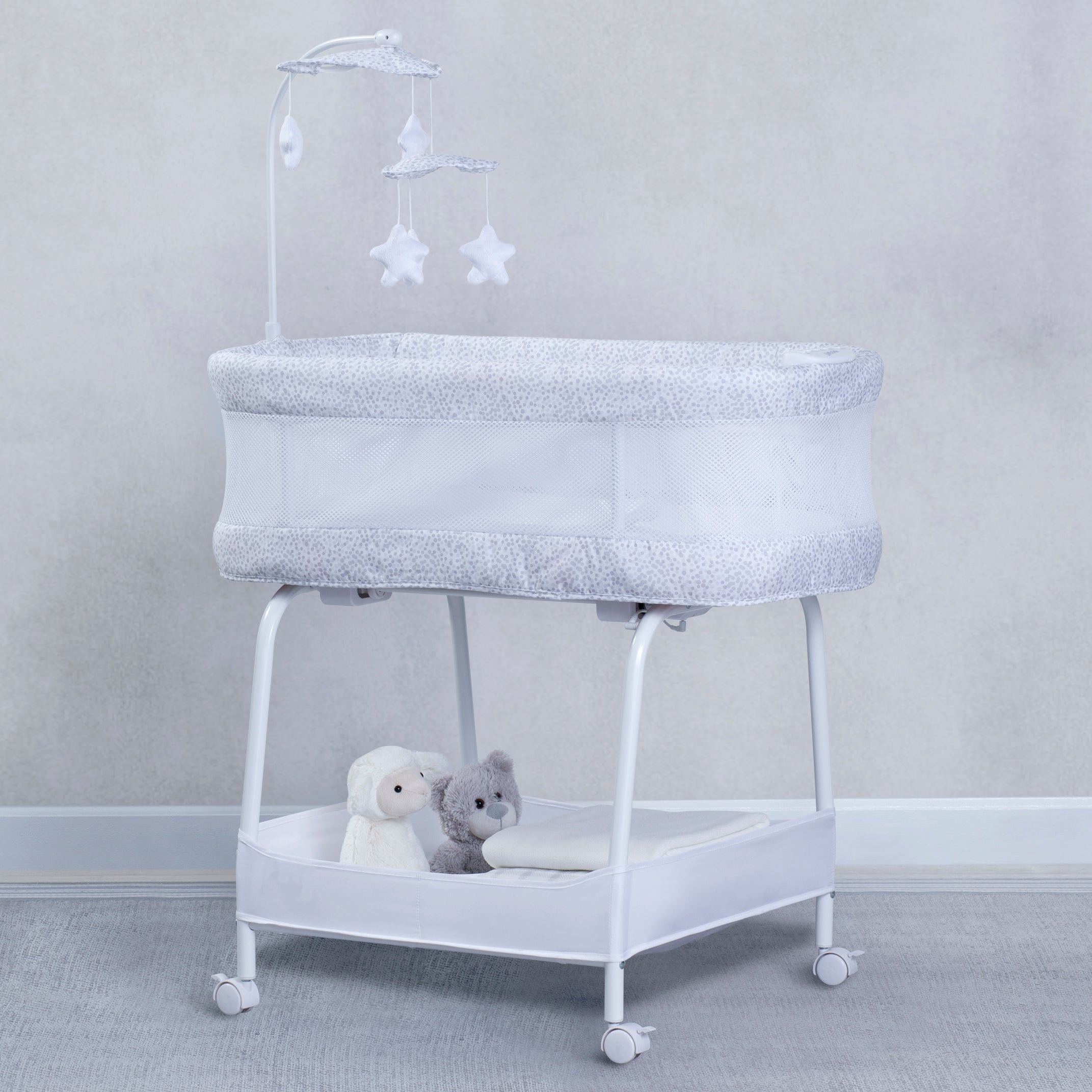 SmartSleep Auto Glide Bluetooth Bassinet for Babies - Soothing Motion & Sound Machine for Nursery, Bedroom & Travel Use