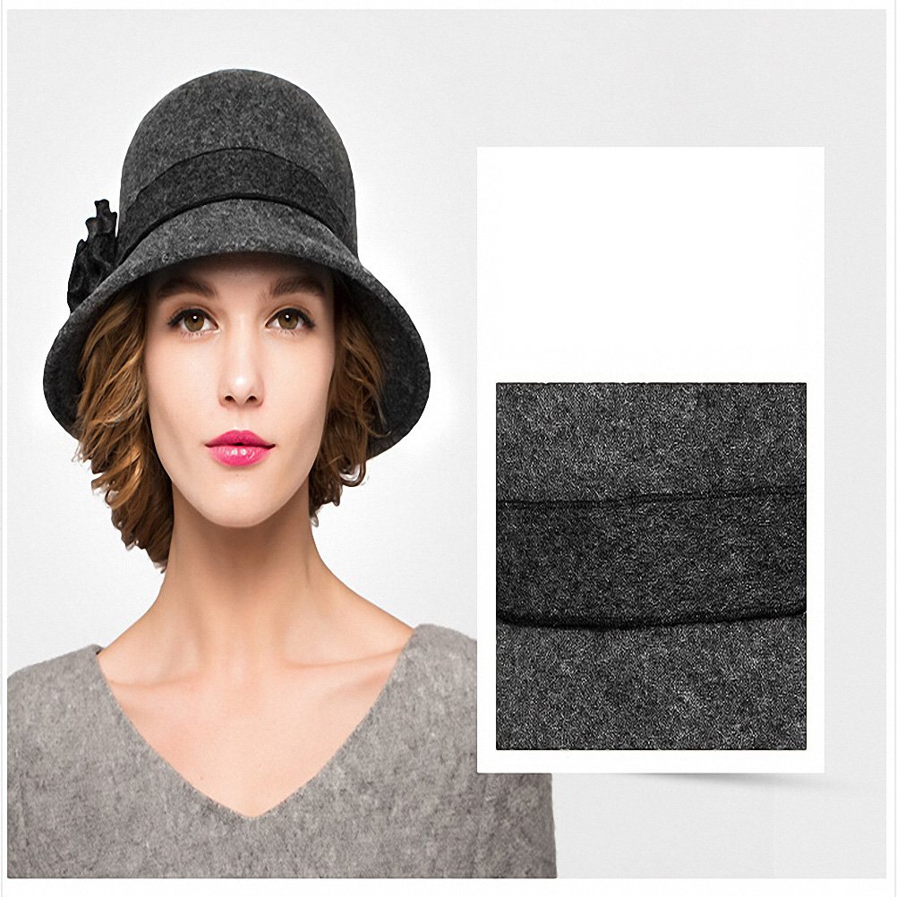 Maitose™ Women's Wool Felt Floral Church Bowler Hats - Elegant Vintage Style for Weddings, Tea Parties & Special Occasions