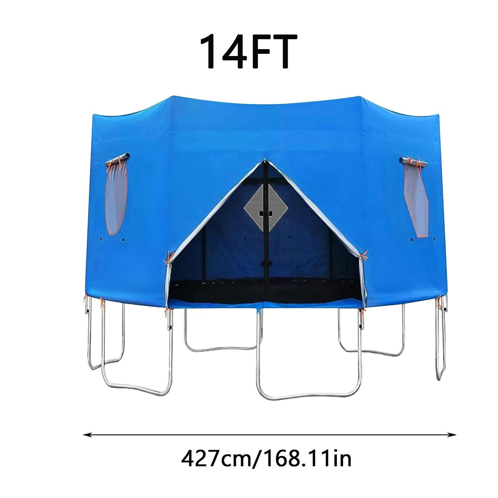 14 FT/15 FT Trampoline Tent Cover - Sun Protection Canopy for Outdoor Playgrounds | Easy to Install Trampoline Top Cover & Sunshade Accessories | Perfect for Backyard Play, Summer Shade & Kids Outdoor Activities