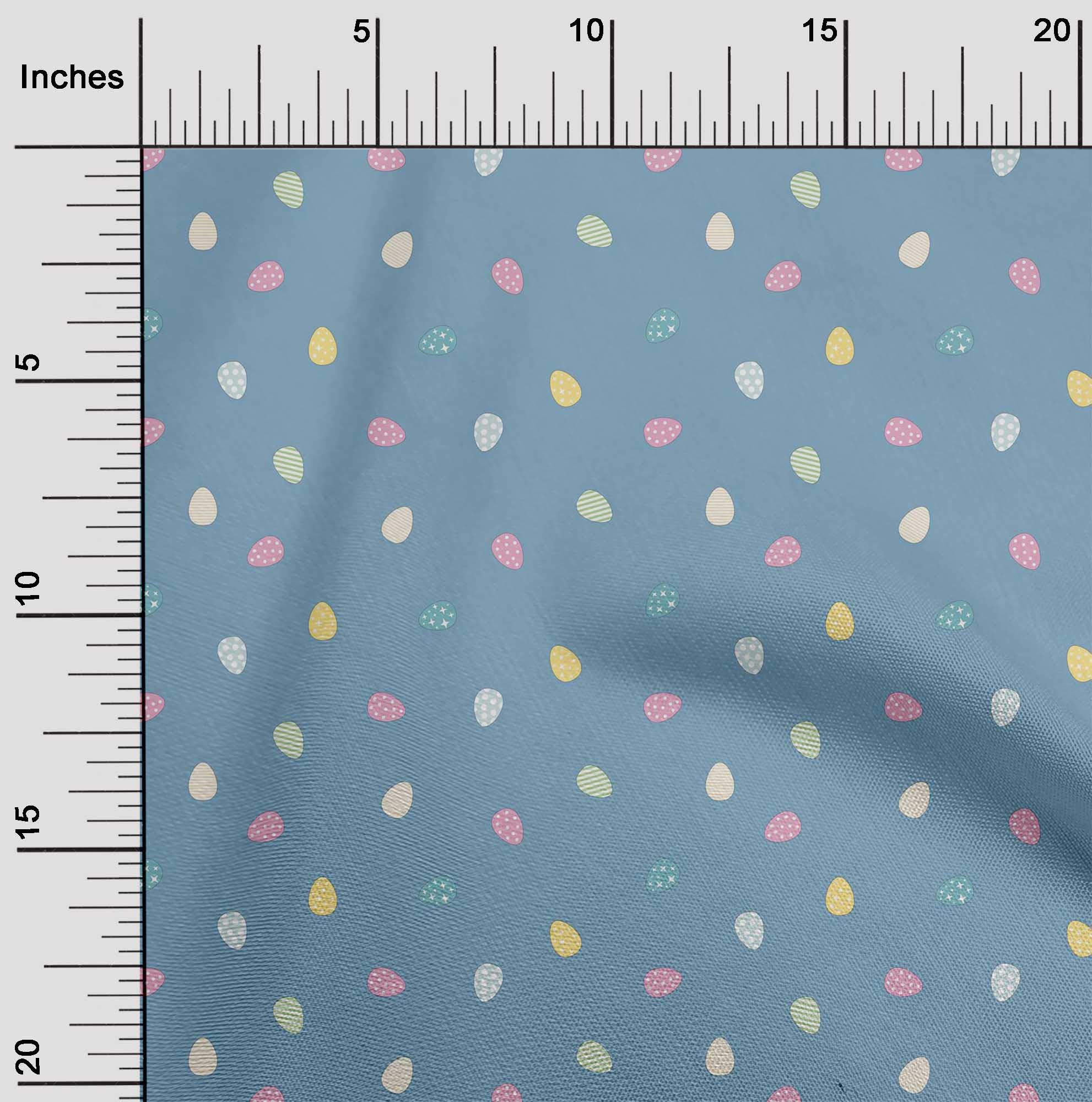 oneOone Georgette Viscose Fabric - Easter Egg Print Fabric by The Yard, 42 Inches Wide - Perfect for Easter Decorations, DIY Crafts & Spring Fashion Sewing Projects
