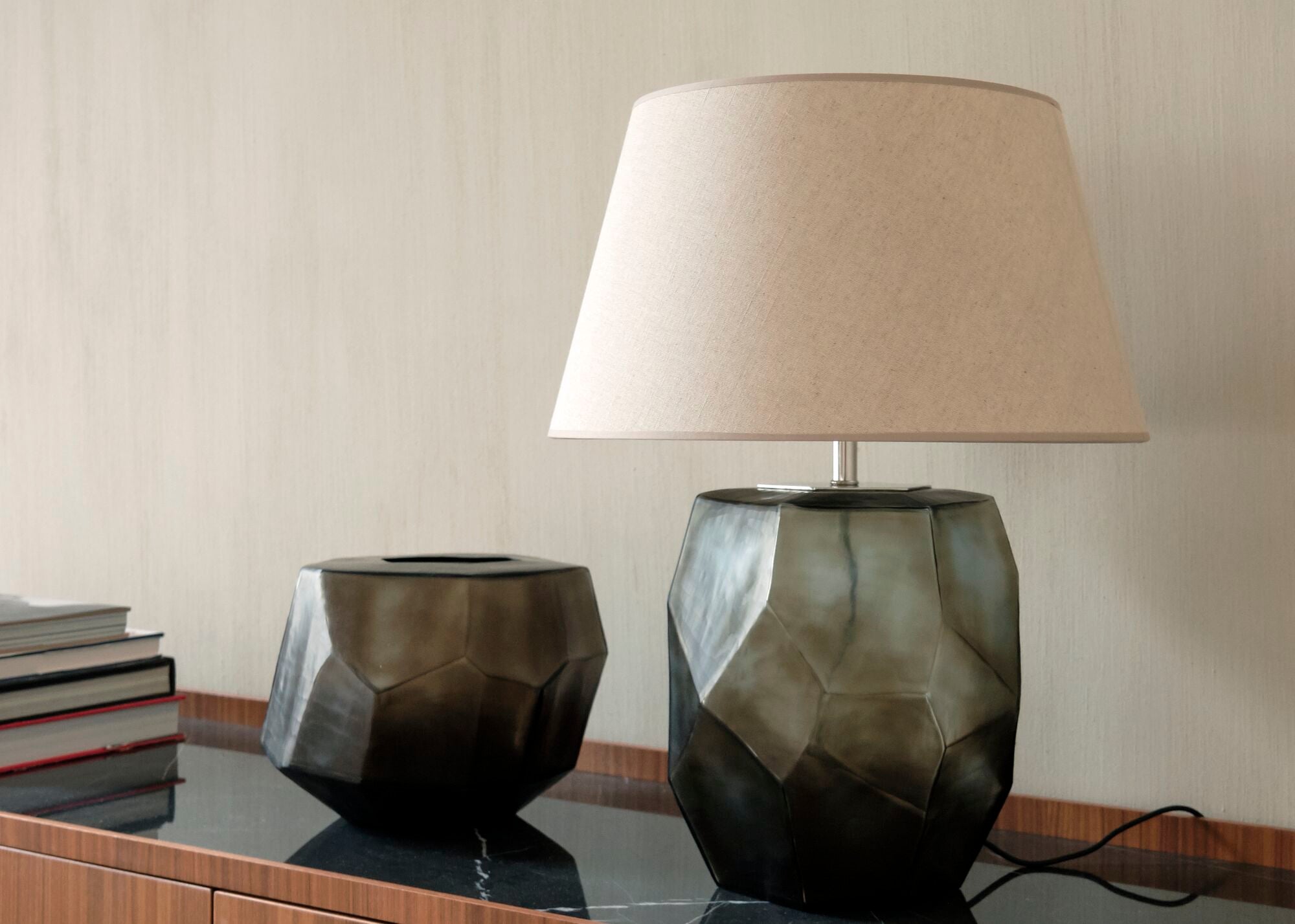 Modern Asymmetrical Table Lamp - Sleek LED Desk Light for Home Office, Bedroom & Living Room Decor - Perfect for Reading, Working & Ambient Lighting
