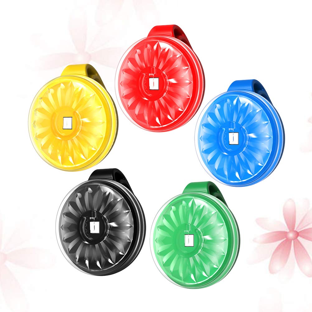 BESPORTBLE 5-Pack Bike Safety LED Lights - Bicycle Rear Lights with Alarm, Clip-On Cycling Accessories for Road Bikes | Perfect for Night Riding, Cheerleading Events & Sports Celebration