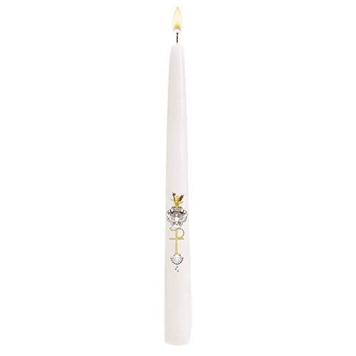 Christian RCIA Candle Set - 24 Pack of Religious Baptism Candles for Catholic Sacraments, Church Events & Home Prayer Ceremonies