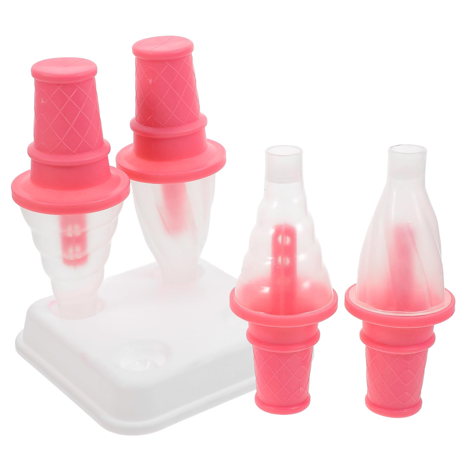 DOITOOL Reusable Silicone Popsicle Mold Set of 4 - Easy Release Ice Cream Makers for Homemade Frozen Treats, DIY Ice Pops, Summer Snacks & Kids Party Desserts