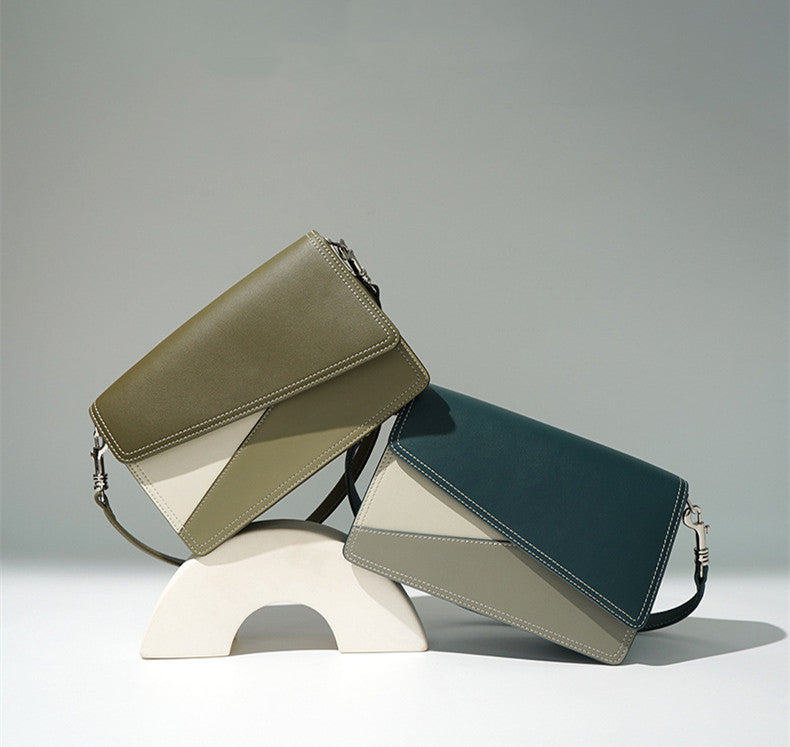 Modern Geometric Colorblock Crossbody Bag for Women - Stylish & Trendy Shoulder Purse for Work, Travel & Everyday Use