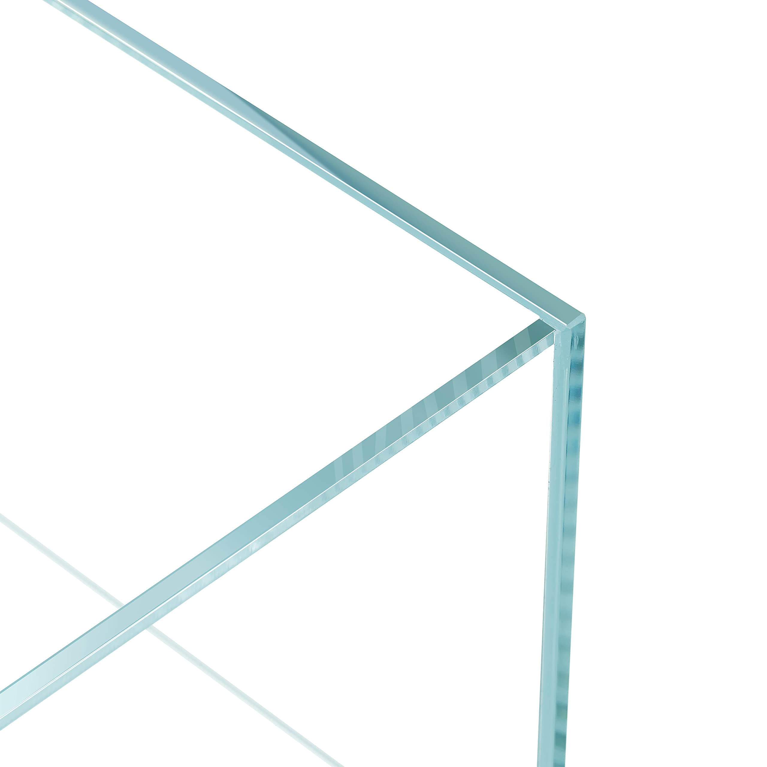 Premium 20 Gallon Cube Rimless Low Iron Glass Aquarium Tank - 7.8×7.8×7.8 Inch (20x20x20cm) Clear Betta Fish Tank with Nano Foam Mat - Perfect for Home Office Desktop, Small Fish Breeding & Aquatic Plant Display