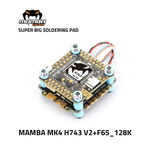Diatone MAMBA MK4 H743 V2 Flight Controller with F65A 65A 3-6S BLHeli_32 ESC Stack - 30x30mm for FPV Drone Racing and Freestyle Flying