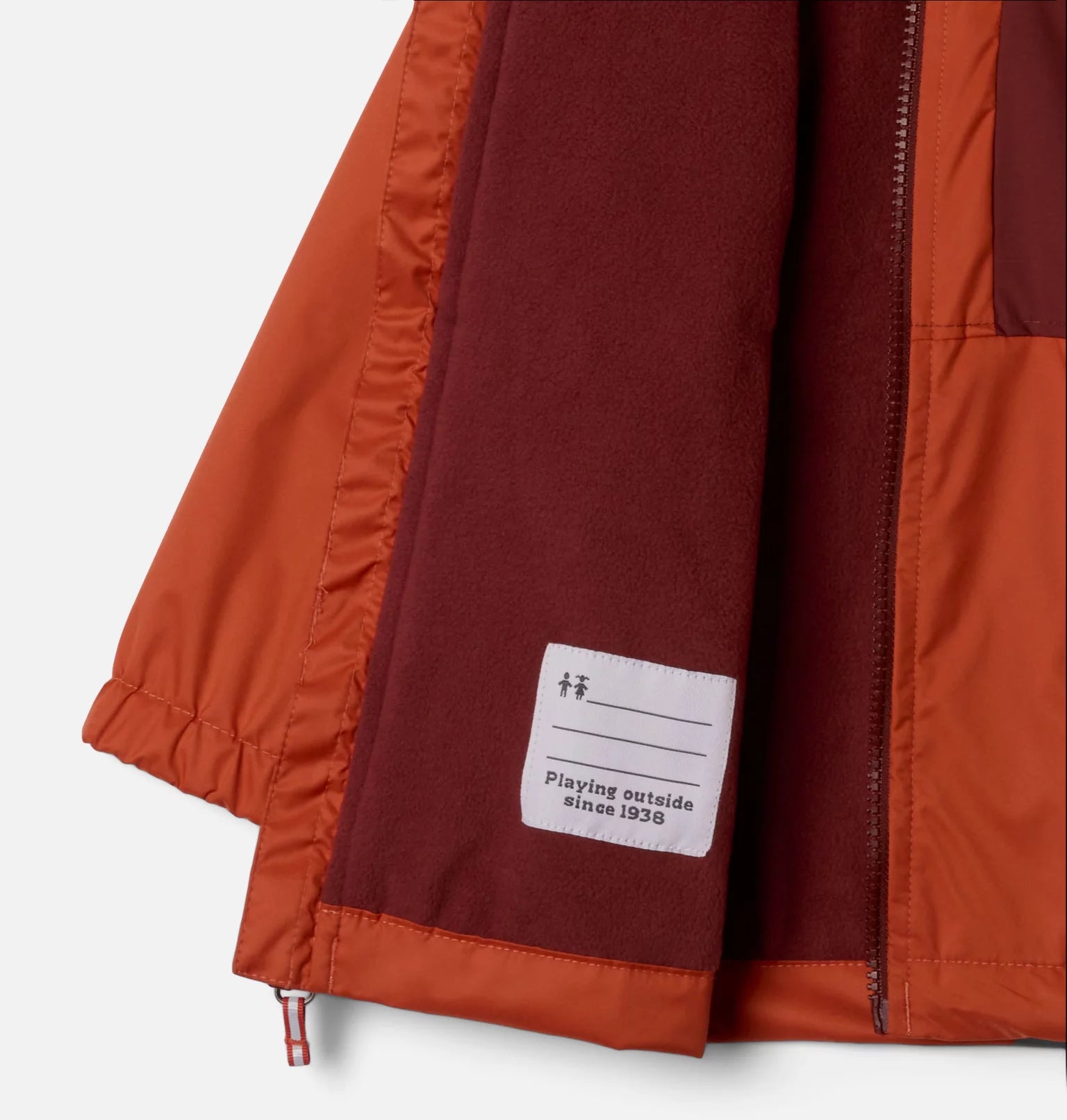 Columbia Tuscan Spice Slub Rainy Trails II Fleece Lined Jacket for Women - Waterproof Windbreaker for Hiking, Camping & Outdoor Adventures
