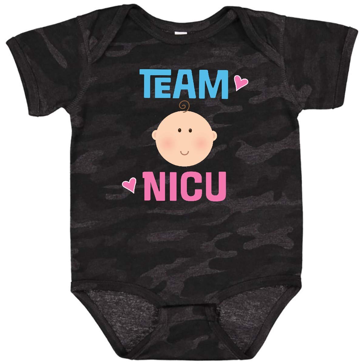 Inktastic Team NICU Cute Baby Bodysuit - Soft Cotton Infant Onesie for Newborns & Preemies - Perfect for NICU Graduation, Baby Showers & Hospital Photo Shoots