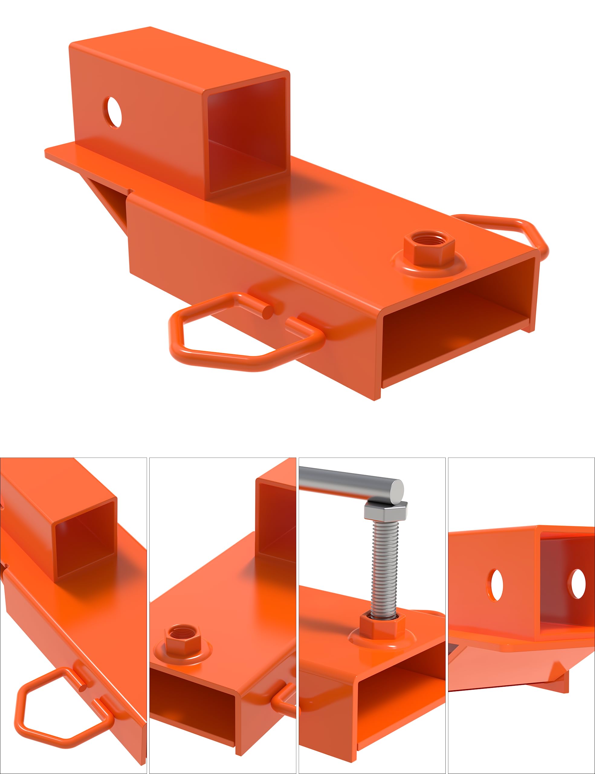 GARVEE 2 Forklift Trailer Hitch Attachment - Heavy Duty Towing Adapter with Safety Chain for Forklifts & Tractors | Perfect for Warehouse, Construction & Farm Equipment Hauling