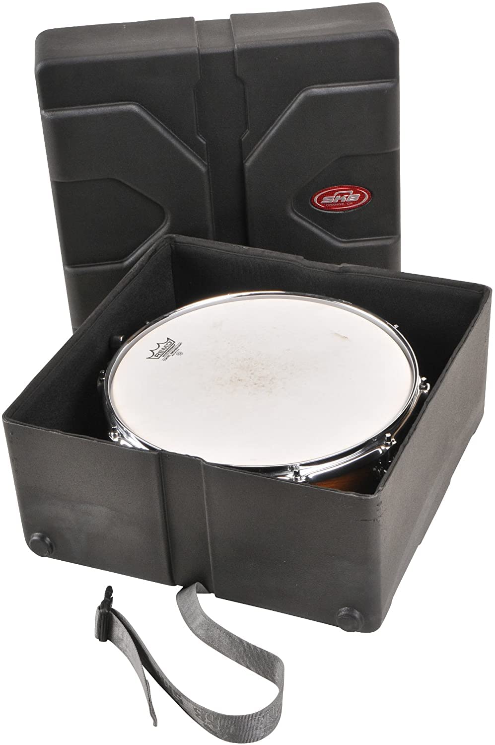 SKB 5x15 Square Snare Drum Case with Padded Interior Protection - Lightweight Durable Hard Shell for Drum Storage & Transport - Perfect for Gigging Musicians, Studio Sessions & School Band Use