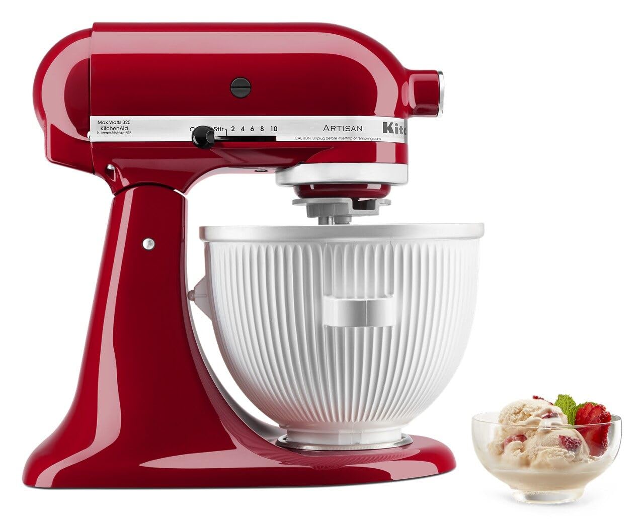 KitchenAid 7 Quart Bowl-Lift Stand Mixer with Ice Cream Maker Attachment - Contour Silver & White - Professional Baking & Dessert Making for Home Cooks & Bakers - Perfect for Cakes, Cookies, Dough & Homemade Ice Cream