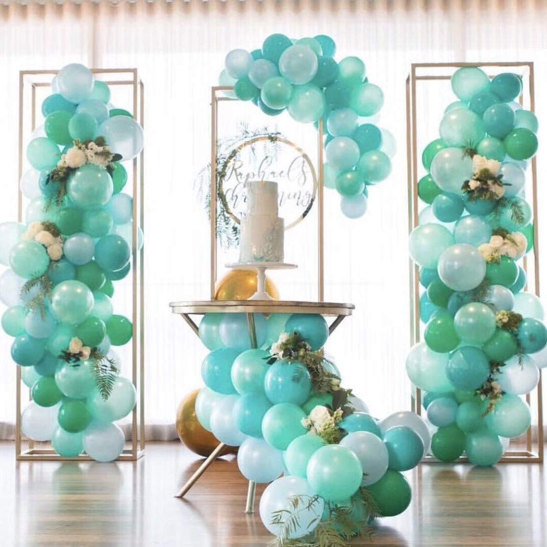 Blue Teal Turquoise Metallic Balloons & Confetti Balloons Set - Premium Party Decorations for Birthday, Wedding, Engagement, Graduation | Elegant Teal Party Supplies for Indoor & Outdoor Celebrations