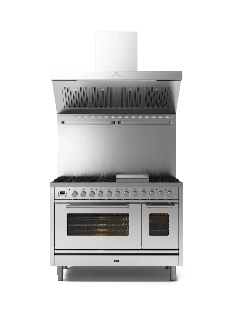 ILVE Professional Plus 48-Inch Double Oven Gas Range Cooker - Premium Stainless Steel Kitchen Appliance for Home Chefs & Baking Enthusiasts - Perfect for Large Families & Entertaining Guests
