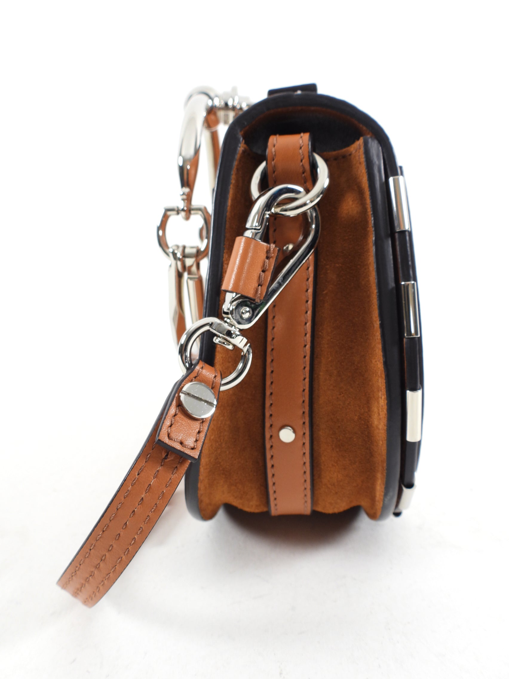 Chloe Silver and Tan Nile Bracelet Two-Way Handbag - Stylish Crossbody & Shoulder Bag for Women | Perfect for Work, Travel & Evening Out