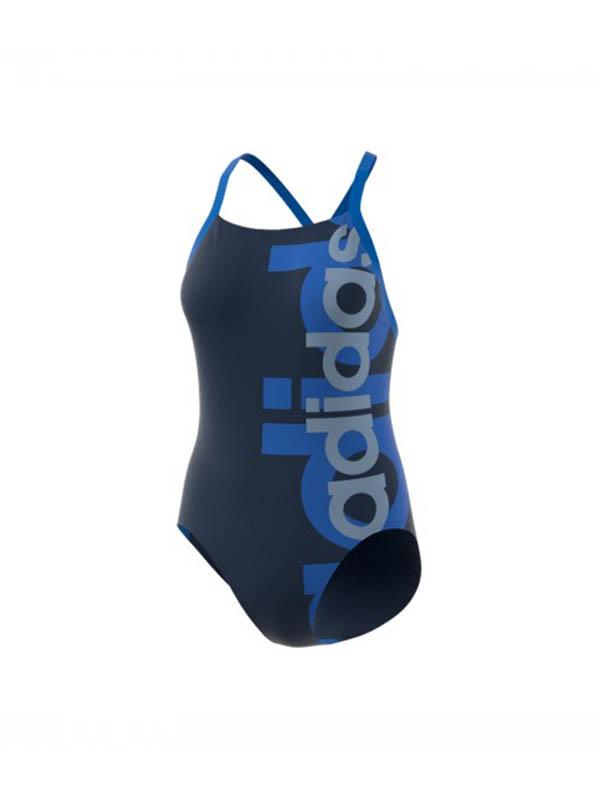 Adidas Women's One Piece Swimsuit - Black & Blue - Perfect for Beach, Pool & Summer Vacations