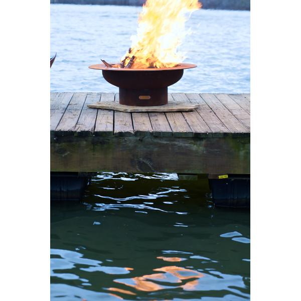 Saturn Fire Pit - Outdoor Fire Pit for Backyard, Patio & Camping - Durable Steel Fire Bowl with Decorative Cutouts - Perfect for Bonfires, S'mores & Outdoor Gatherings