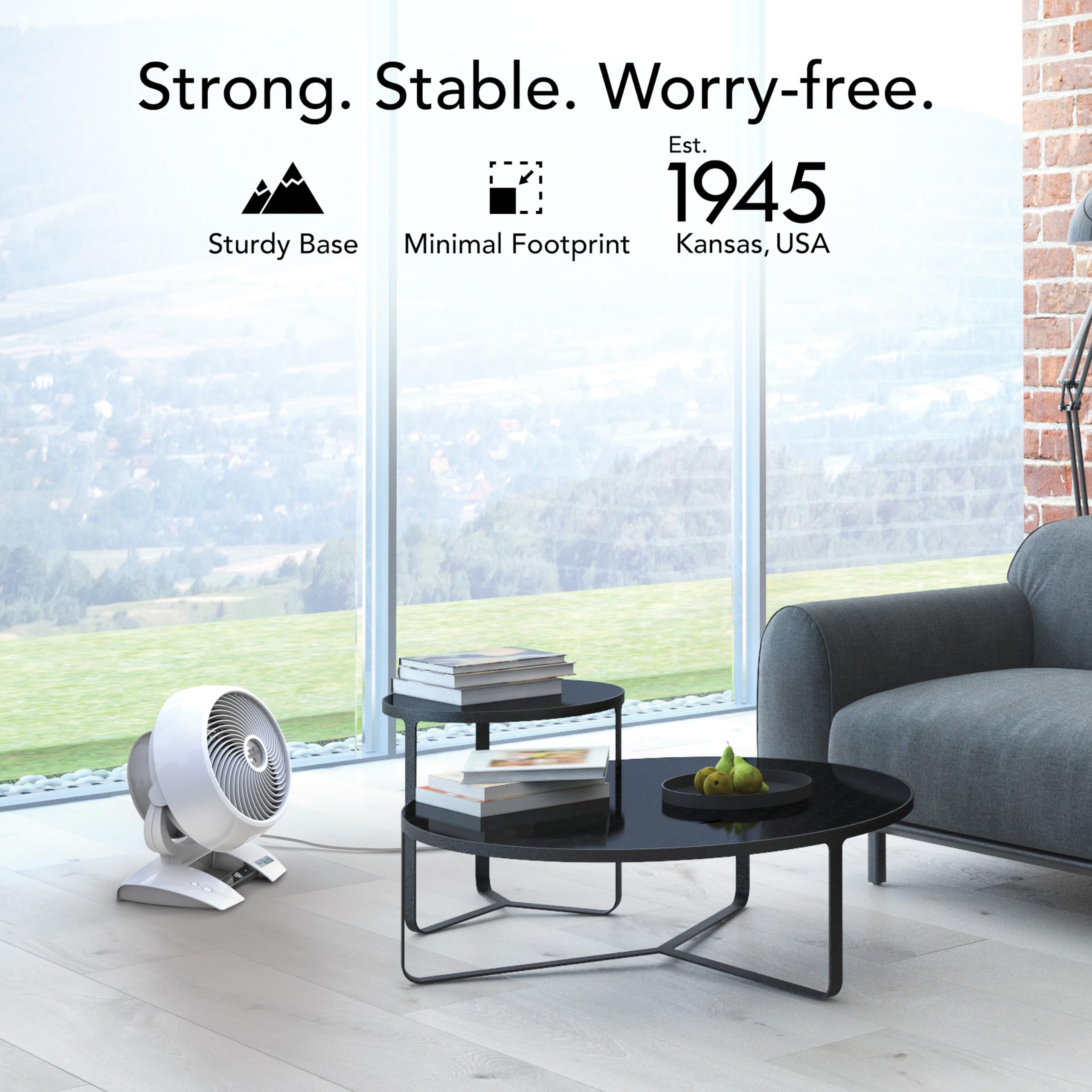 Vornado 6303DC Energy Smart Medium Air Circulator Fan with 3-Speed Control, White - Quiet Cooling for Home, Office & Bedroom - Energy Efficient Air Circulation for Year-Round Comfort