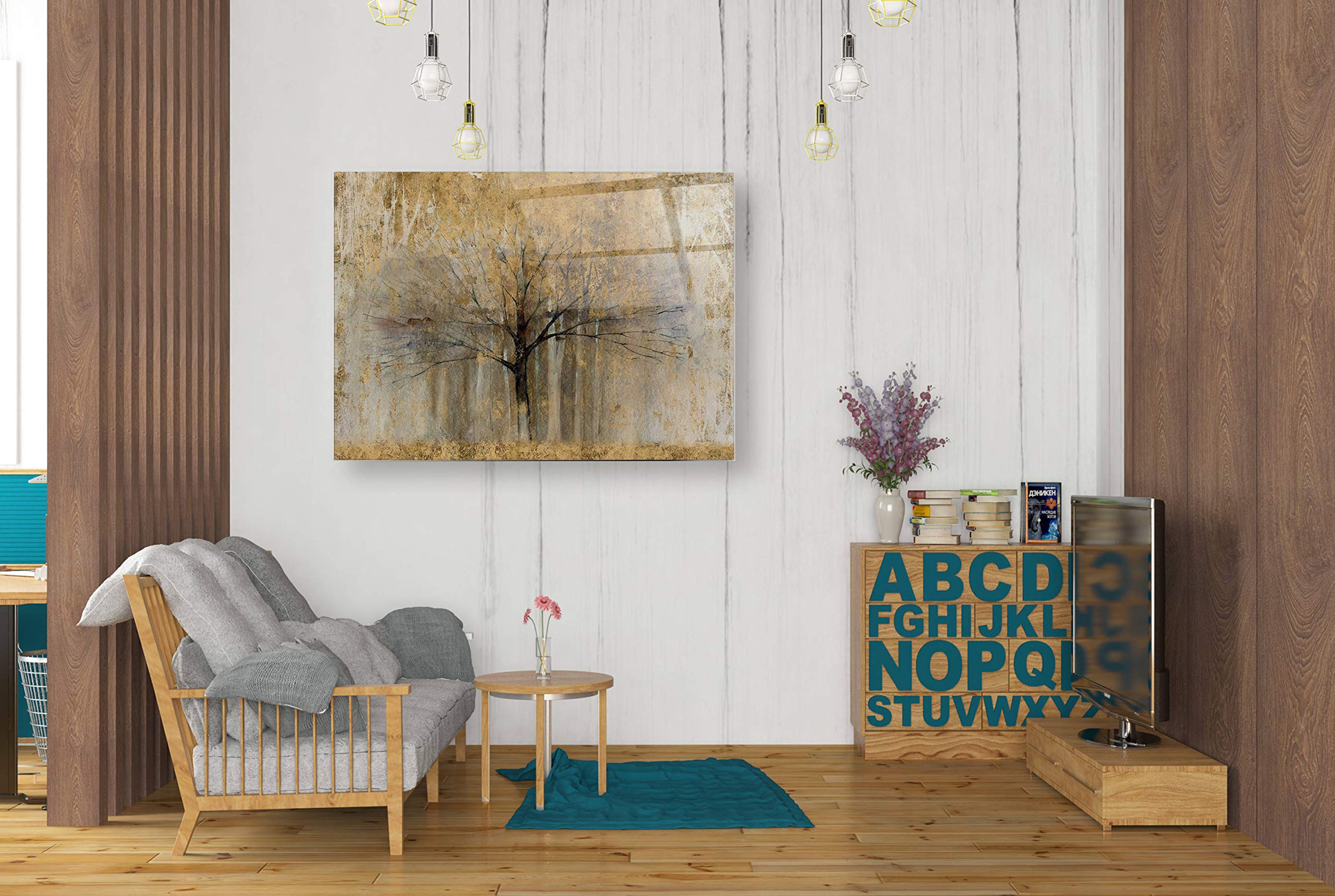 Epic Art 'Open Arms Gold' by Avery Tillmon - Premium Acrylic Glass Wall Decor 24