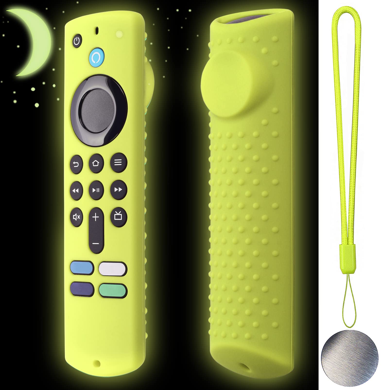 Silicone Remote Cover for Fire TV Stick 3rd Gen 2021 & Fire TV Stick 4K Max - Anti-Slip Protective Case with Magnetic Technology (Glow Green) | Perfect for Home Entertainment, Gaming & Travel Protection