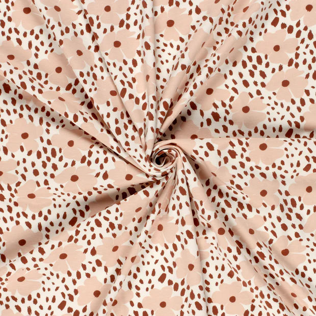 Floral and Polka Dot Knit Sweater for Women - Cozy & Stylish Winter Pullover for Casual Outings & Office Wear