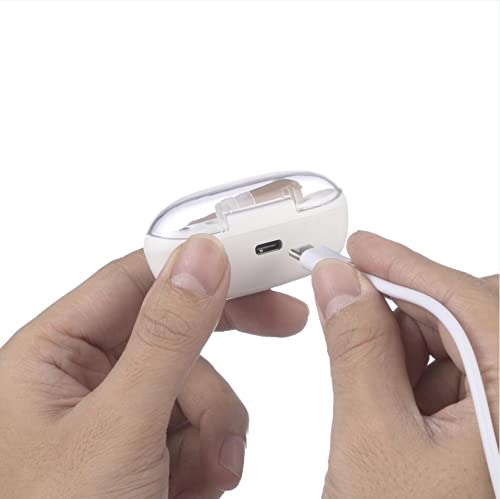 Rechargeable Hearing Aid Amplifier for Seniors - ITC Sound Amplifier with 2 Interchangeable Devices for Left or Right Ear (Beige) | Perfect for TV Watching, Conversations & Outdoor Activities