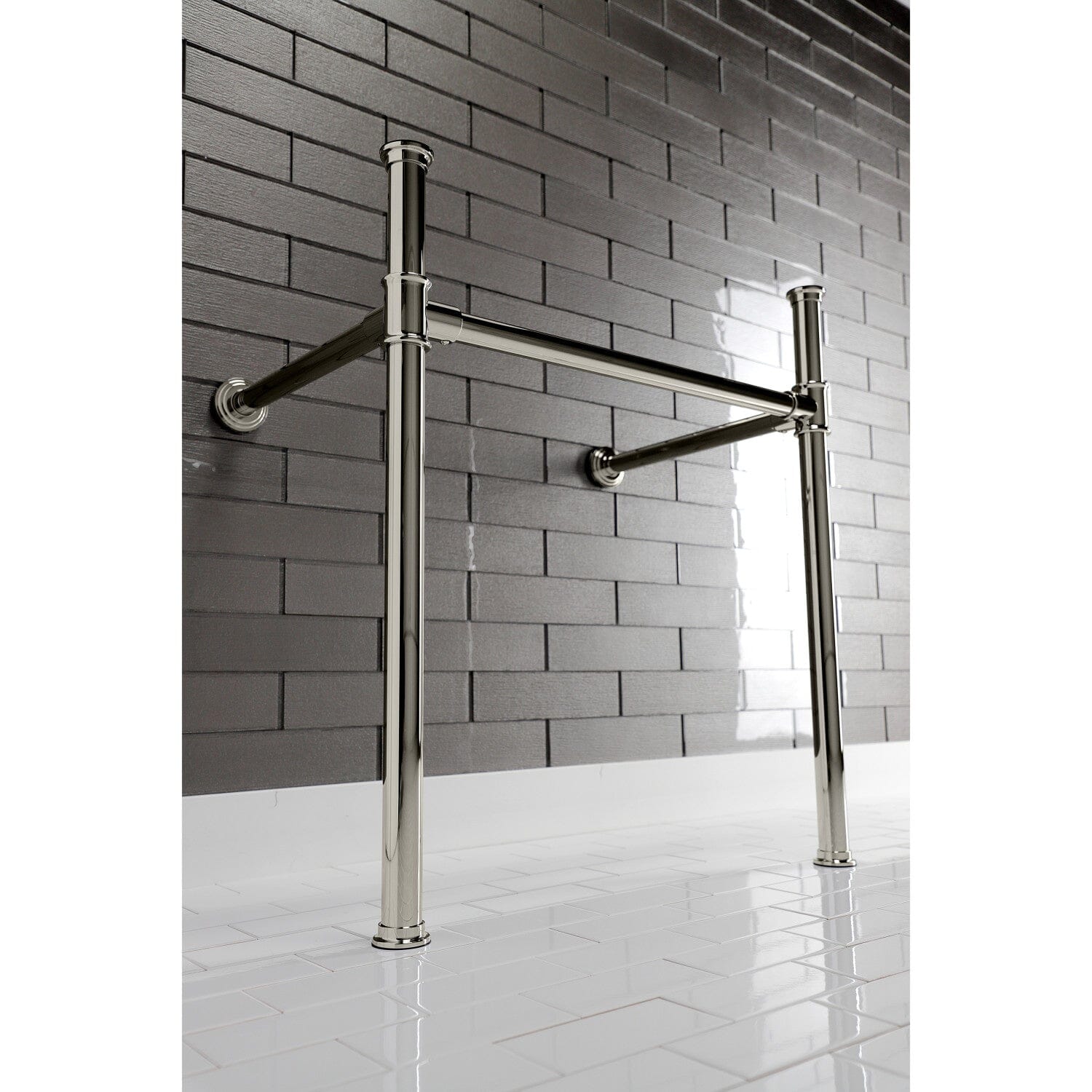 Stainless Steel Console Sink Legs - Heavy Duty Adjustable Bathroom Vanity Supports for Modern Farmhouse & Industrial Style - Perfect for Bathroom, Laundry Room & Kitchen Remodeling