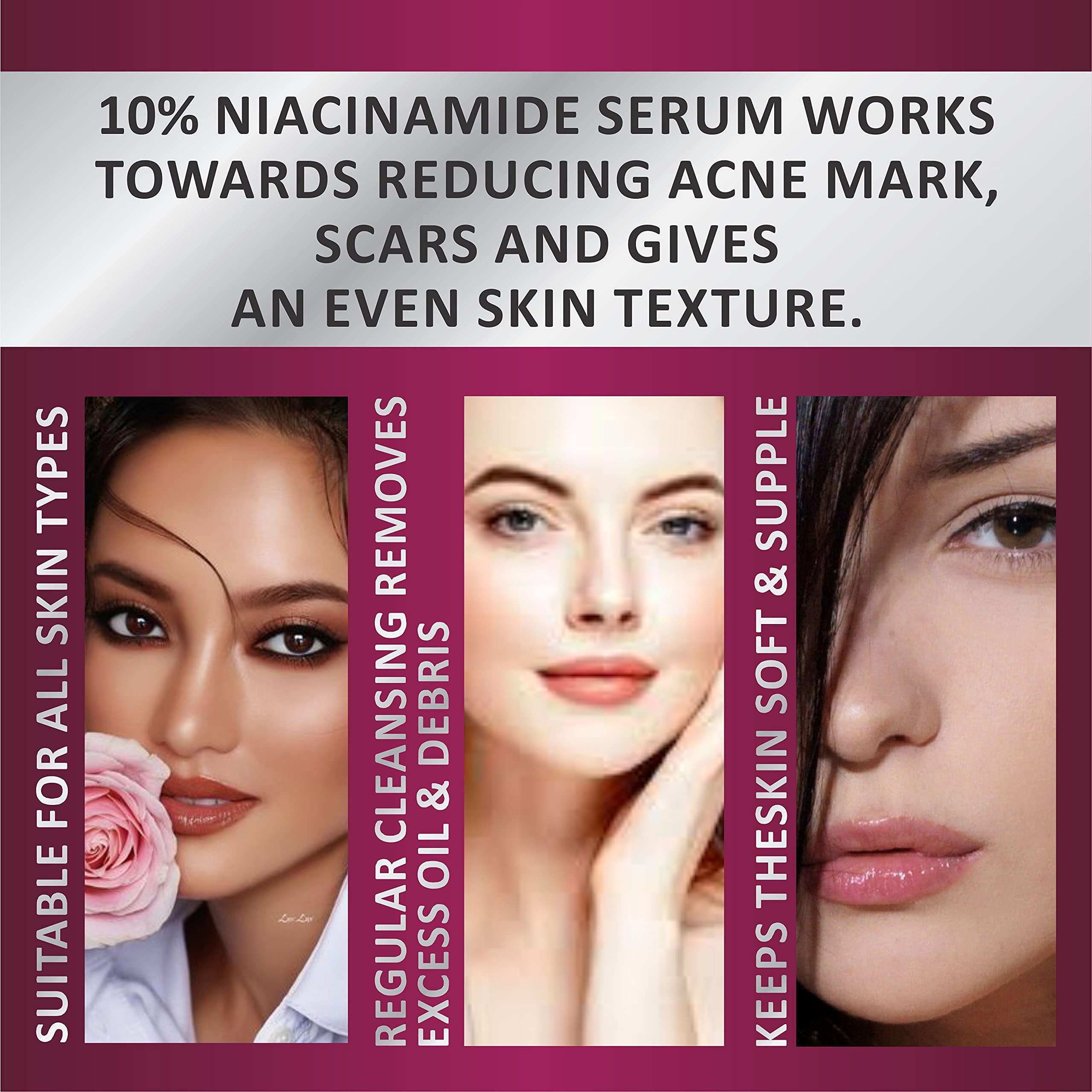 10% Niacinamide Face Serum for Acne Scars & Dark Spots - Oil Control & Blemish Treatment with Zinc - Brightening Anti-Acne Serum for Oily & Acne-Prone Skin - 30ml | Perfect for Daily Skincare Routine & Post-Acne Care