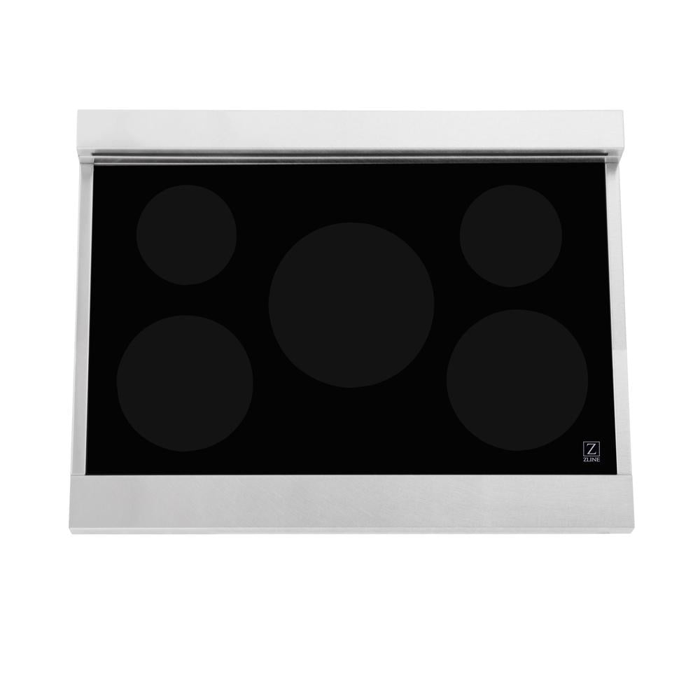 ZLINE 36 Inch 4.6 Cu Ft Legacy Induction Range with 5-Element Cooktop & Electric Oven in Satin Stainless Steel (RAINDS SN 36) - Perfect for Modern Kitchens, Home Chefs & Professional Cooking