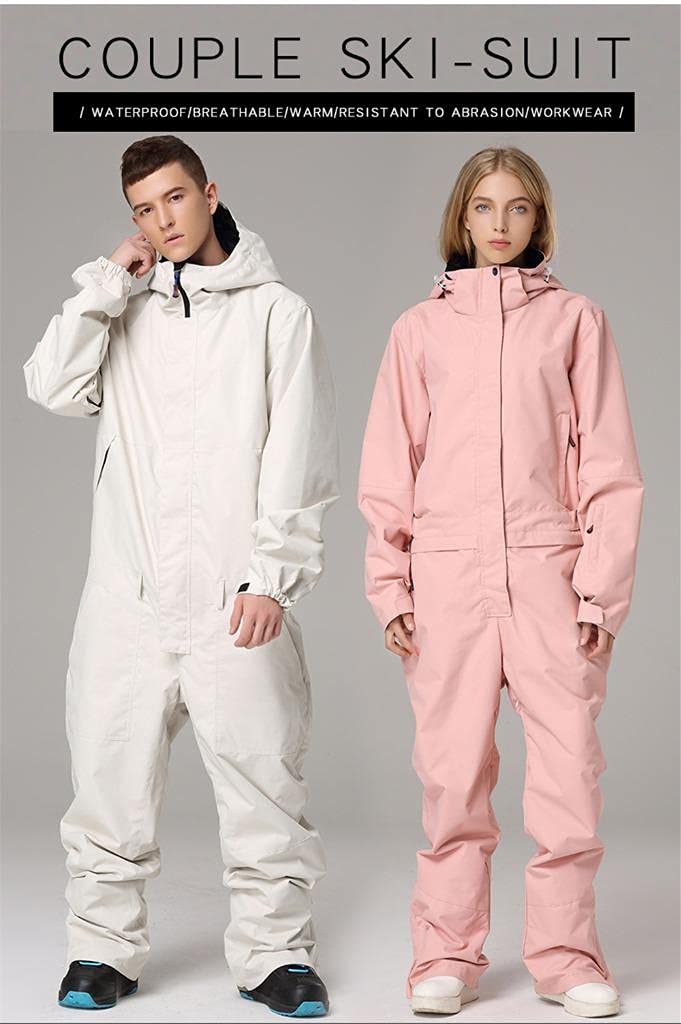 SEARIPE Women's One Piece Ski Suit - Waterproof Winter Snowsuit for Skiing, Snowboarding & Outdoor Activities | Thermal Insulated Coveralls for Cold Weather Adventures