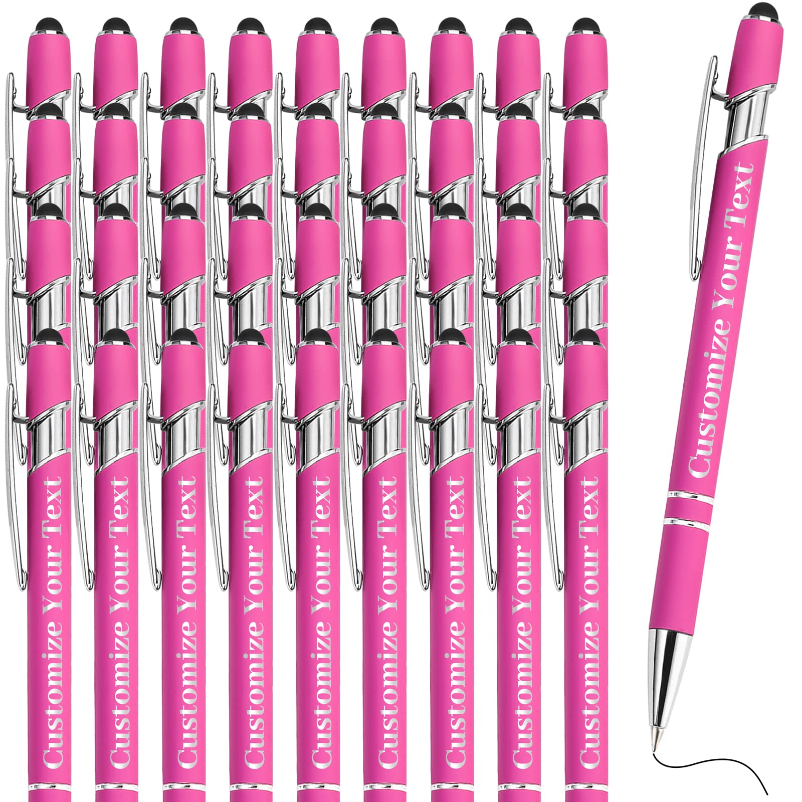 500 Pcs Custom Engraved Ballpoint Pens Bulk - Personalized Stylus Pens with Free Name/Text Engraving for Business, Graduation, Wedding & Christmas Gifts (36 Packs) - Perfect for Corporate Events, School Supplies & Party Favors