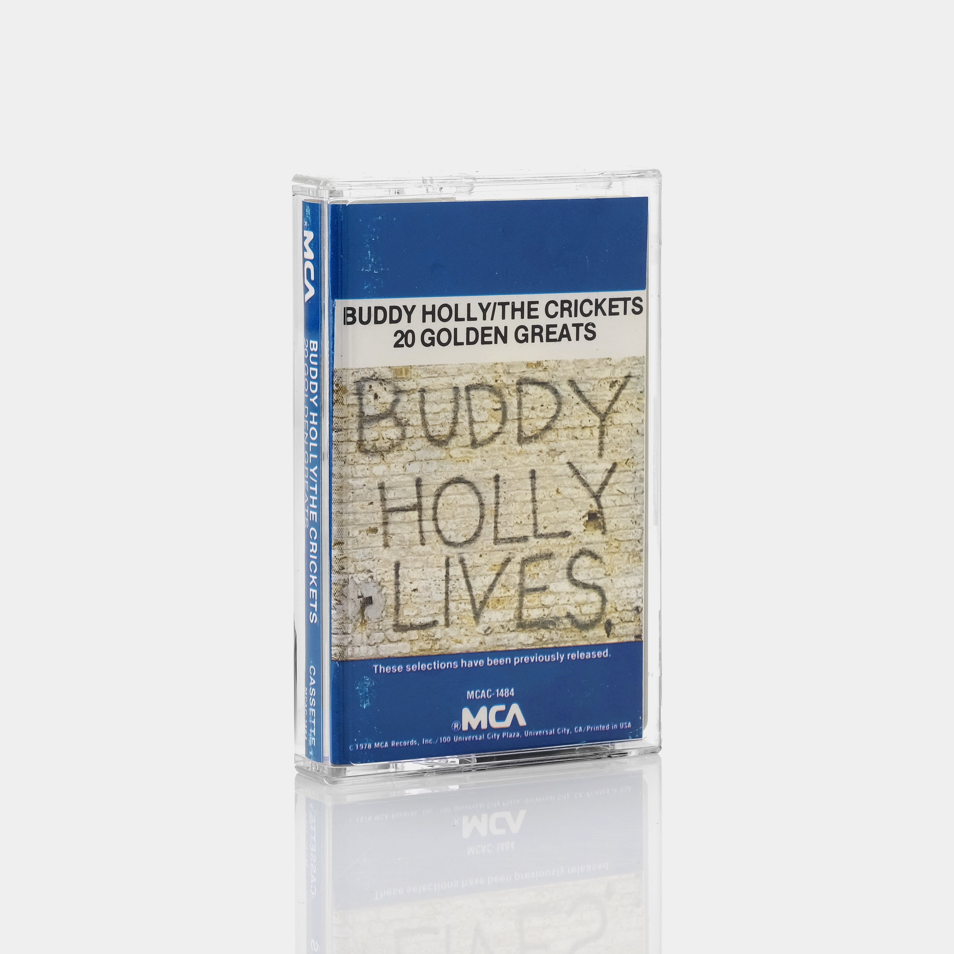 Buddy Holly & The Crickets 20 Golden Greats Cassette Tape - Vintage Music Collection for Retro Music Lovers, Car Rides & Nostalgic Gift Giving