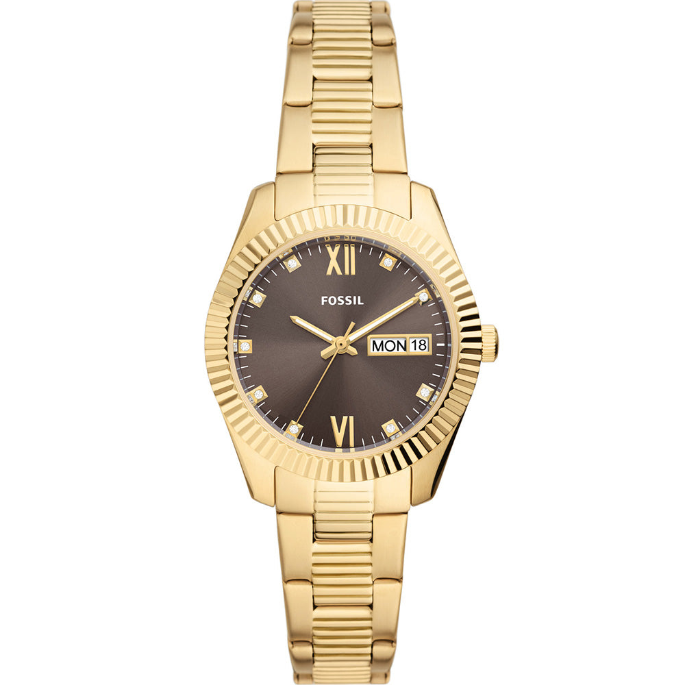 Fossil ES5206 Scarlette Women's Leather Watch - Stylish & Elegant Timepiece for Everyday Wear & Special Occasions