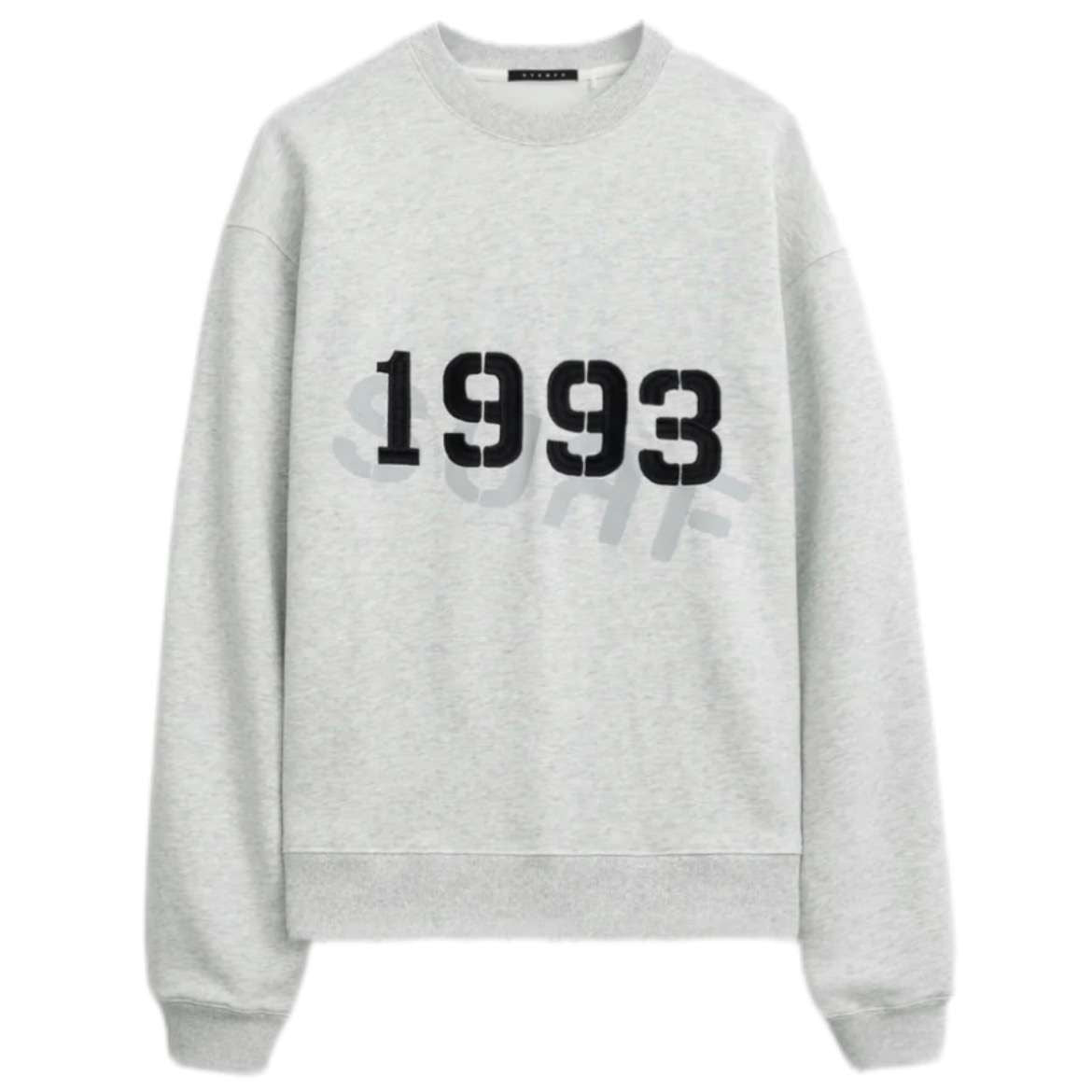 1993 Vintage Grey Crewneck Sweatshirt - Men's Casual Retro Pullover for Streetwear & Everyday Comfort