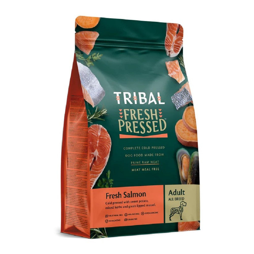 Premium Cold-Pressed Salmon Adult Dog Food - High Protein, Grain-Free Dry Kibble for Healthy Skin & Coat - Ideal for Active Dogs & Daily Nutrition