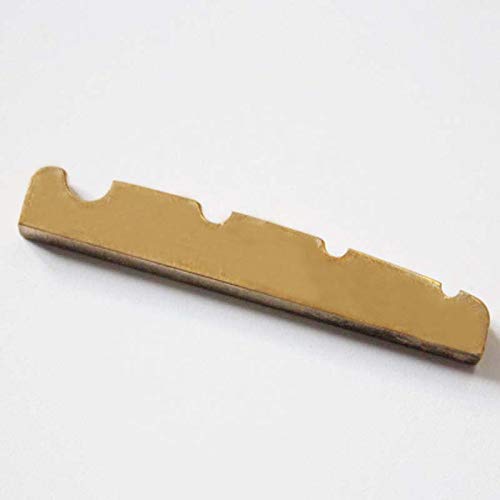 Premium Solid Brass Electric Bass Guitar Nut for Precision & Jazz Bass - 43x3.5mm Size - Enhances Tone & Sustain for Professional Musicians & Studio Recording