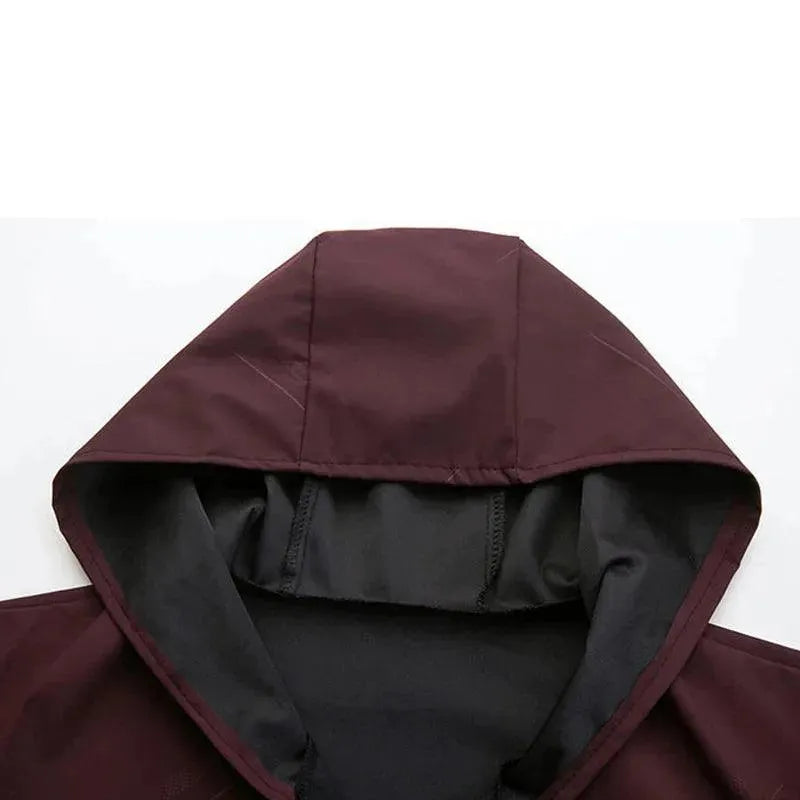 Men's Waterproof Hooded Rain Jacket - Lightweight Windproof Outdoor Coat for Hiking, Camping & Commuting