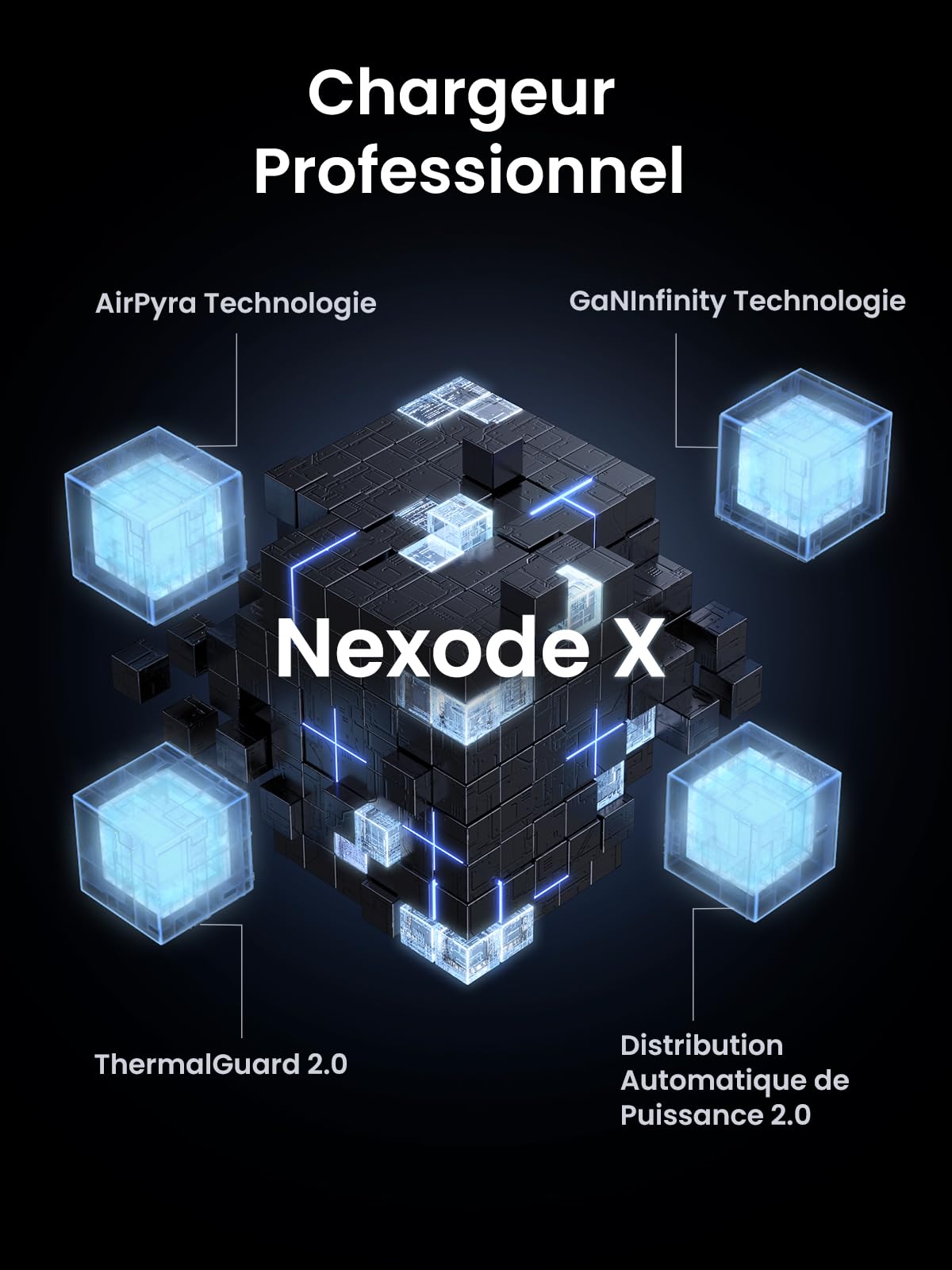 UGREEN Nexode X 100W GaN Fast Charger with 3 USB-C Ports - Compatible with MacBook Air/Pro M4/M3/M2, iPad, iPhone 16/Plus/Pro/Max/15/14/13/12, Galaxy S25/S24/S23 Ultra, Pixel - Perfect for Home, Office & Travel Charging