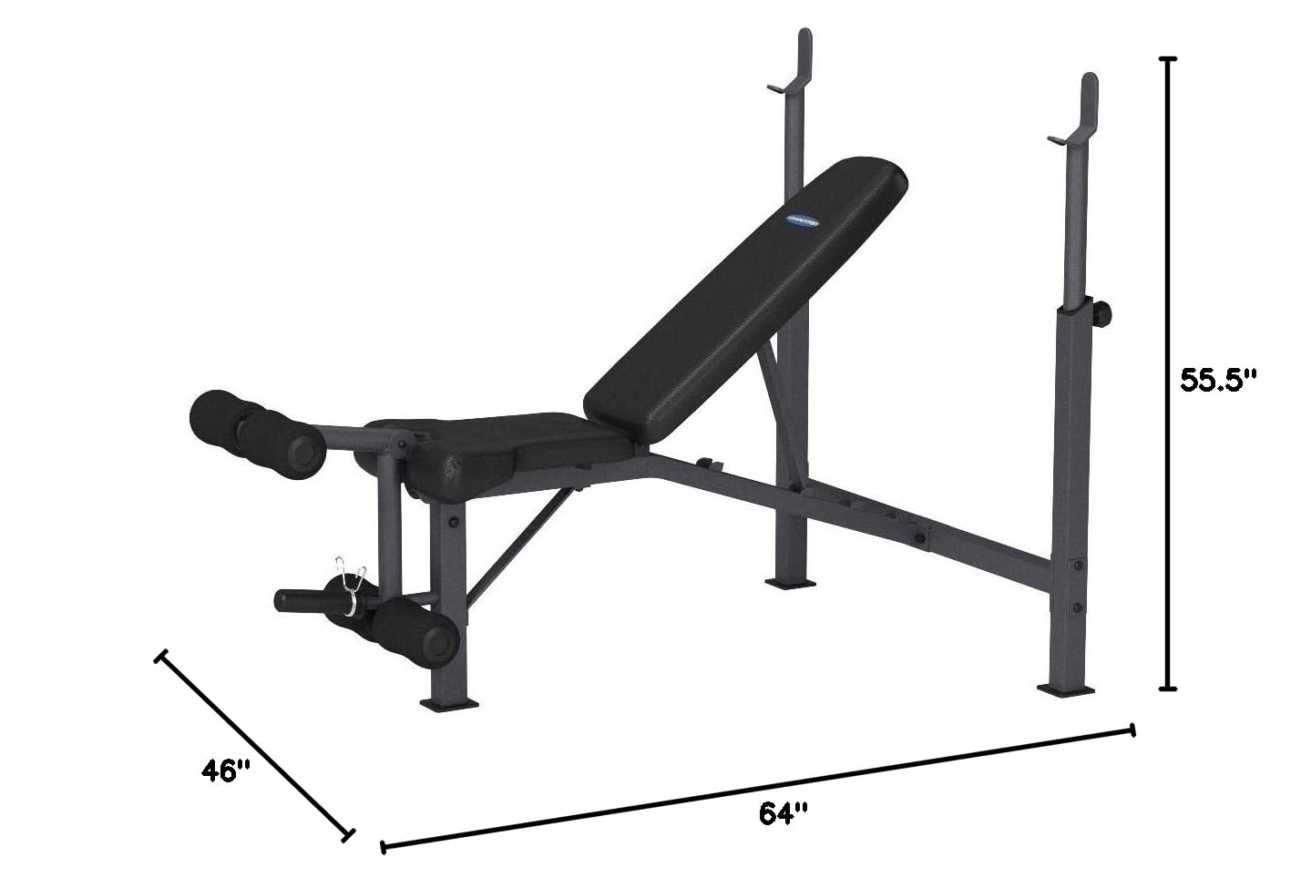 Marcy CB-729 Adjustable Olympic Weight Bench with Leg Developer - Heavy Duty Strength Training Equipment for Home Gym, Weight Lifting & Bodybuilding (Black) | Perfect for Home Workouts, CrossFit & Fitness Training