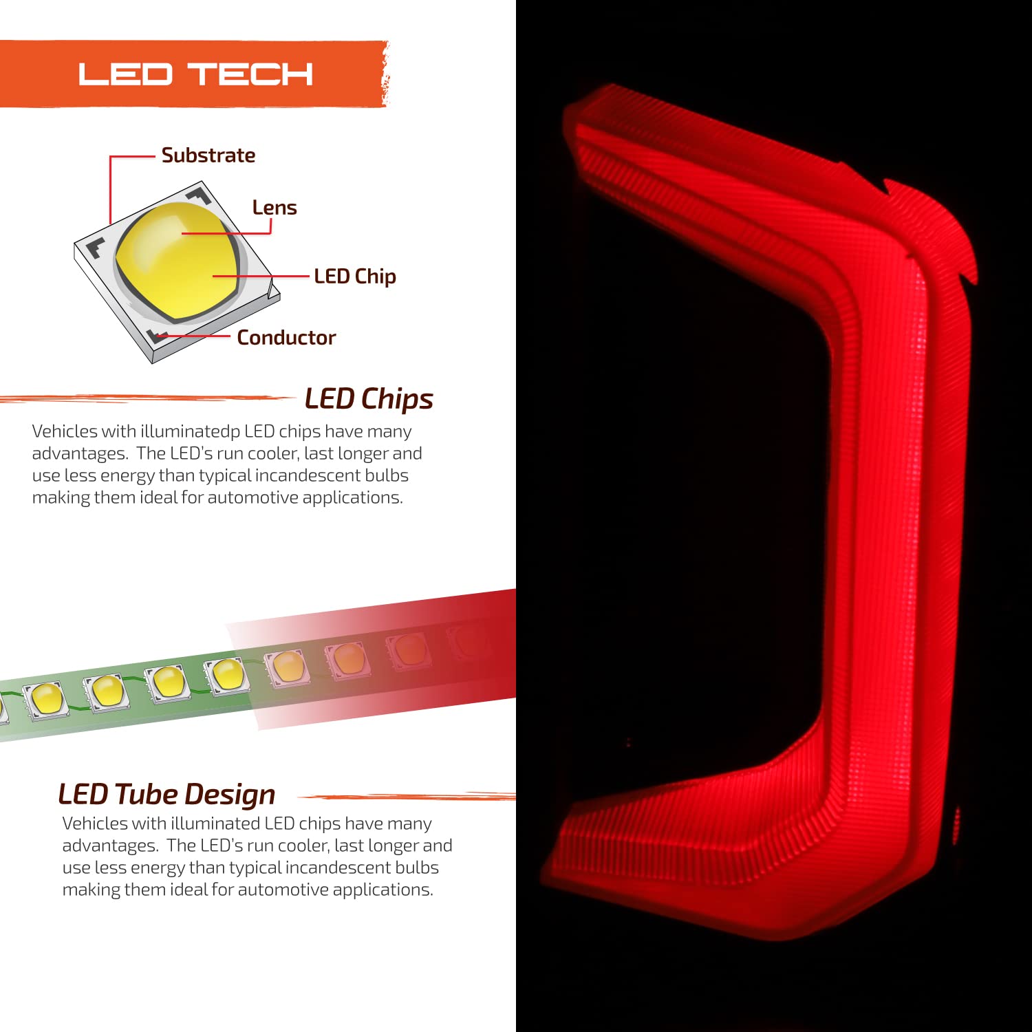 AKKON LED Black Smoked Tail Lights Brake Lamp Pair for 2019-2022 Chevy Silverado 1500 (Incandescent Type) - Driver & Passenger Side - Upgrade Your Truck's Style & Night Visibility